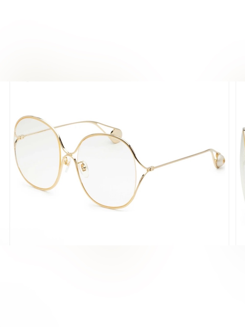 Gucci Gold Thin Metal Round GG0362S Glasses